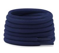 Lot de 2 paires de lacets ovales athlétiques épais 4 mm DELELE demi-ronds, 24 bleu marine, 39.37"Inch (100CM)