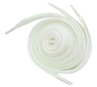 Lot de 2 paires de lacets plats indéchirables - Largeur : 1 cm - Pour chaussures de sport, de randonnée, de course, de loisirs, de football - Blanc - 60 cm, Blanc., 250cm