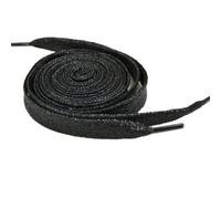 Lot de 2 paires de lacets plats indéchirables - Largeur : 1 cm - Pour chaussures de sport, de randonnée, de course, de loisirs, de football - Blanc - 60 cm, Noir , 250cm