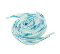 Lot de 2 paires de lacets plats indéchirables - Largeur : 1 cm - Pour chaussures de sport, de randonnée, de course, de loisirs, de football - Blanc - 60 cm, Blanc, bleu clair., 250cm