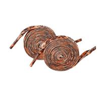 Lot de 2 Paires de Lacets Plats Léopard - Indéchirables pour Chaussures de Sport, Course et Loisirs - Marron, 80 cm et 100 cm
