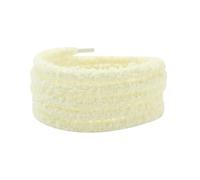 Lot de 2 paires de lacets ronds en peluche - 60 cm - Largeur : 7 mm - Lacets de rechange universels - Pour chaussures de sport, de loisirs, chaussures de course - Bleu, jaune clair, 100