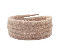 Lot de 2 paires de lacets ronds en peluche - 60 cm - Largeur : 7 mm - Lacets de rechange universels - Pour chaussures de sport, de loisirs, chaussures de course - Bleu, camel clair, 200 cm