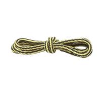 Lot de 2 paires de lacets ronds rayés bicolores en polyester de 4 mm for chaussures de travail, bottes Martin, lacets en cuir, 100/120/150 cm Pour Sneakers, Chaussures De Sport, Baskets(LightYellow Bl