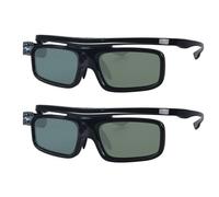 Lot de 2 paires de lunettes 3D à obturation active - Rechargeables - Convient pour projecteur DLP-Link 3D
