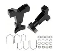 Lot de 2 paires de parenthèses de montage pour véhicule Jacob - Tubes de 12,7 cm en alliage d'aluminium antirouille - Installation par déni de perçage