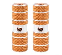 Lot de 2 paires de piquets arrière de vélo en alliage d'aluminium massif avec rainures antidérapantes verticales et horizontales pour une meilleure prise en main, convient aux VTT et vélos (orange)