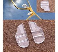 Lot de 2 paires de plaquettes de nez en silicone semi-souple Blanc Compatible avec les lunettes Tag Heuer