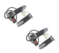 Lot de 2 paires de poignées d'accélérateur à 3 vitesses pour vélo électrique et scooter électrique 12 V-72 V 22 mm Compatible guidon ABS Noir Fonction avant arrière Démarrage fluide Accélération