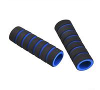 Lot de 2 paires de poignées de guidon de moto en mousse souple pour guidon de vélo et levier de frein et d'embrayage, antidérapantes et absorbant les vibrations pour le cyclisme, noir + bleu