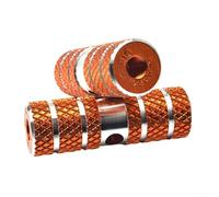 Lot de 2 paires de repose-pieds arrière en alliage d'aluminium pour VTT et vélos avec design antidérapant (orange)