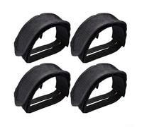 Lot de 2 paires de sangles antidérapantes réglables pour pédales de vélo de route, VTT et vélo pliant, en polyester, 26 cm maximum, noir