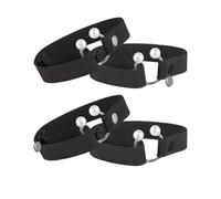 Lot de 2 paires de sangles élastiques amovibles antidérapantes pour chaussures avec perles artificielles pour maintenir des talons hauts lâches (noir)