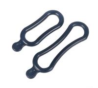Lot de 2 paires de sangles élastiques en silicone pour phare de vélo, feu arrière, guidon, boucle de fixation extensible résistante aux intempéries pour le cyclisme en plein air (2 bandages)