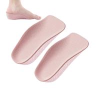 Lot de 2 paires de semelles de soutien de la voûte plantaire pour augmenter la hauteur, semelles respirantes pour bottes Martin (rose)