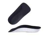 Lot de 2 paires de semelles orthopédiques pour homme - Augmentation de la hauteur - Pour chaussures - Semelles croissantes - Noir - 1,5 x 14 x 6 cm