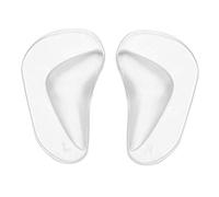 Lot de 2 paires de semelles orthopédiques pratiques et adhésives pour soulager les douleurs des pieds (transparentes)