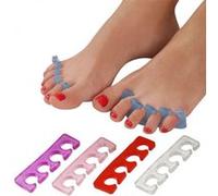 Lot de 2 paires de séparateurs d'orteils en silicone - Bleu - Vivezen Bleu