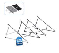 Lot de 2 Paires de Supports Renforcés pour Panneau Solaire - Structurellement Améliorés, Centrale de Balcon, 118 cm, pour 100 à 600 W, Angle Réglable 0-90°