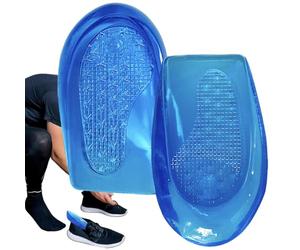 Lot de 2 paires de talonnettes en gel pour plantaires - Coussinets de talon en silicone pour douleurs osseuses et épines - Soutien confortable du pied