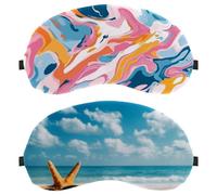 Lot de 2 paires de tongs en forme d'étoile de mer sur la plage de sable doux et respirant