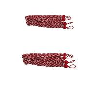Lot de 2 paires d'embrasses décoratives pour rideaux (rouge)