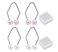 Lot de 2 paires d'entraîneurs de dimple avec 2 boîtes de rangement carrées - Charmant entraîneur de fossettes - Contour du visage - Sourire mignon - Convient pour les femmes (blanc, rose)