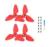 Lot de 2 paires d'hélices for DJI Neo, colorées, à dégagement rapide, pièces de rechange, ventilateurs, aile, hélice légère(Red)