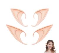 Lot de 2 paires d'oreilles d'elfe pour adultes, oreilles d'elfe pour enfants, oreilles d'elfe en latex, costume d'elfe pour femme