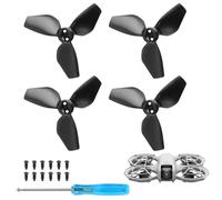 Lot de 2 Paires Hélices Silencieuses 3 Pales pour DJI Neo Léger 5.8g, Aile de Drone Réduction de Bruit, Montage Rapide, Hélices de Drone à Dégagement Rapide Accessoires, avec 12 Vis et 1 Tournevis