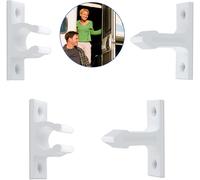 Lot De 2 Paires Loquets De Porte Pour Caravane,Kit De Retenue De Porte Camping Car En Plastique Bloc Porte Camping Car Extérieur Pour Caravanes,Camping-Cars,Volets,Armoires (Blanc)
