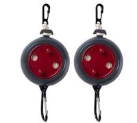 Lot de 2 palans à arc rétractables pour corde de 12 m de long avec charge de 27,2 kg pour un levage fiable des accessoires de chasse (rouge paquet 1)