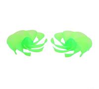 Lot de 2 pales de ventilateur vertes à 8 feuilles pour alimentation éolienne, 11,9 cm de diamètre avec trou d'arbre de 2 mm, plastique PP robuste pour moteurs à courant continu, projets d'ingénierie