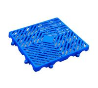 Lot de 2 palettes en polyéthylène pour entrepôt, plateau de palette léger, idéal pour supermarchés, entrepôts pour animaux et stockage extérieur, sergé épais bleu - 30 x 30 x 5 cm