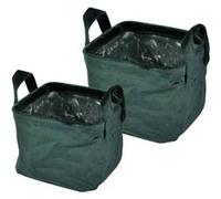Lot de 2 Panières Carrées Velvet 20cm Vert Foncé
