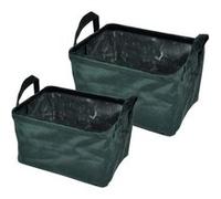Lot de 2 Panières Rectangles Velvet 32cm Vert Foncé