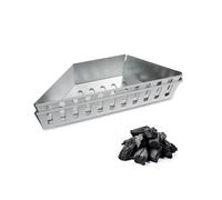 Lot de 2 paniers à charbon de bois, haute température, résistance à la corrosion, directe et indirecte, support pour briquettes, copeaux de bois, grilles