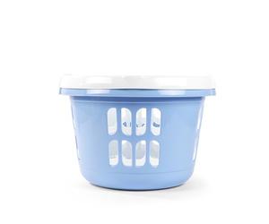 Lot de 2 paniers à linge Beldray - Compacts, empilables, économes en espace, poignées de transport, capacité de 30 litres, fabriqué au Royaume-Uni, bac de rangement pour le linge, durable
