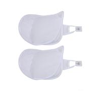 Lot de 2 paniers à linge pliables en maille pour économiser de l'espace en tissu respirant sans perçage Fixation murale ou sur porte Blanc Gris