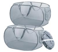 Lot de 2 Paniers à Linge Pop up - 36 x 36 x 58 cm Panier à Linge Pliable - Paniere a Linge Sale avec Manipuler - Pour Salle de Bain, Dortoir, Voyage