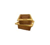 Lot de 2 Paniers Coulissants en Osier 500 mm Marron G