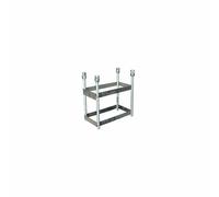 Lot de 2 paniers de basket monotube sans planche, cerceau avec base de ancrage Softee Equipment Blanc 114 mm