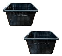 Lot de 2 paniers de plantes hydroponiques pour environnements aquatiques. Le design en maille améliore le drainage et la santé des racines