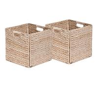 Lot de 2 paniers de rangement pliables - BOX AND BEYOND - Jacinthe d'eau - 31 x 31 x 31 cm