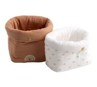 Panières de rangement lot de 2 en coton - sunlight orange TU