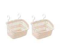 Lot De 2 Paniers De Rangement Suspendus Élégants For Salle De Bain, Cuisine, Rangement For Produits De Toilette, Assaisonnements, Cosmétiques, Évidés For L'évacuation De L'eau.