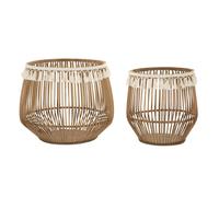 Lot de 2 Paniers Déco "Fuji" 47cm Naturel