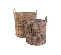 Lot de 2 Paniers Décoratifs en Rotin avec Anses - DUELLO -