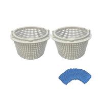 Lot de 2 paniers d'écumoire SPX1091C pour modèles Hayward Automatic SP1091LX SP1091WM avec 20 chaussettes d'écumoire pour panier