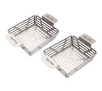 Char-Broil Paniers pour système d'accessoires GRILL+® 140016 – Acier inoxydable (2 pièces)